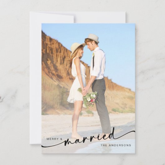 メリー手結婚したにレタ付き写真 シーズンカード (正面)