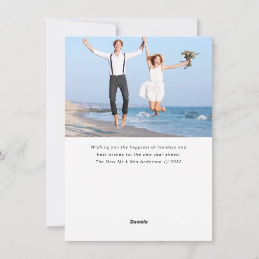 メリー手結婚したにレタ付き写真 シーズンカード (裏面)