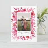 メリー抽象芸術レッドフローラクリスマスデザイン シーズンカード (スタンド正面)