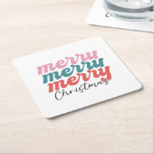メリー数々のメリーフォント スクエアペーパーコースター (アングル)