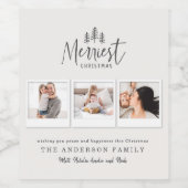 メリー数々の写真休日 ワインラベル (シングルラベル)