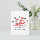 メリー新年のクリスマス シーズンポストカード (スタンド正面)