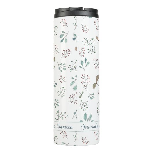 メリー日のクリスマスサークル写真 タンブラー (裏面)