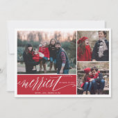 メリー日のクリスマス・ホリデー3フォトカード シーズンカード (正面)