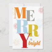 メリー明るいはっきりしたクリスマスカード シーズンカード (正面)