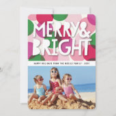 メリー明るいはっきりした紙吹雪カラフルドット写真 シーズンカード (正面)