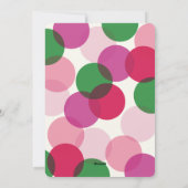 メリー明るいはっきりした紙吹雪カラフルドット写真 シーズンカード (裏面)