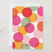 メリー明るいはっきりした紙吹雪カラフルドット写真 シーズンカード (裏面)