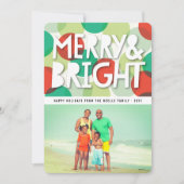 メリー明るいはっきりした紙吹雪カラフルドット写真 シーズンカード (正面)