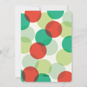 メリー明るいはっきりした紙吹雪カラフルドット写真 シーズンカード (裏面)