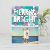 メリー明るいはっきりした紙吹雪カラフルドット写真 シーズンカード (スタンド正面)