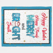 メリー明るいカスタマイズ フリースブランケット (正面(横))