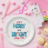 メリー明るいカスタマイズ ペーパープレート (パーティー)