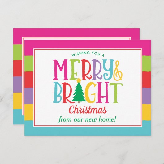 メリー明るいカラフルキリストの動き ポストカード (正面/裏面)