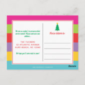 メリー明るいカラフルキリストの動き ポストカード (裏面)