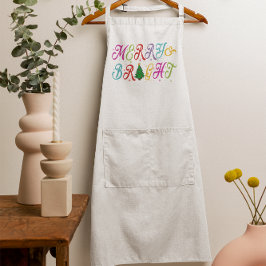 メリー明るいカラフルクリスマスツリー スタンダードエプロン