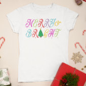 メリー明るいカラフルクリスマスツリー Tシャツ