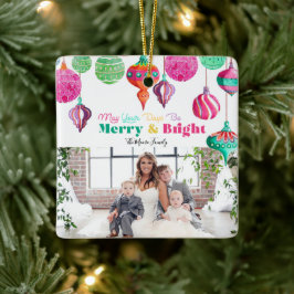 メリー明るいカラフルクリスマス飾り セラミックオーナメント