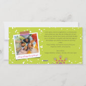 メリー明るいカラフルフェスティバルのスターエレガント写真 シーズンカード (裏面)