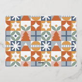 メリー明るいクカラフルリモダンスマス写真 箔シーズンカード (裏面)