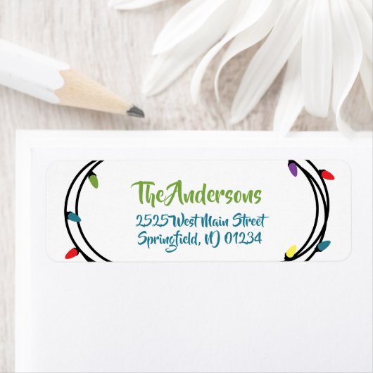 メリー明るいクリスマスストリングライト ラベル (インサイチュ)