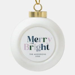 メリー明るいタイポグラフィモダン セラミックボールオーナメント
