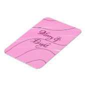 メリー明るいピンクのカーリードールデザインモガーリーード マグネット (左側)