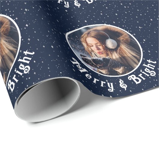 メリー明るいフォト金ゴールドStarlight ラッピングペーパー (ロールコーナー)