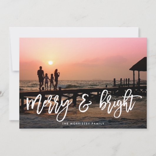 メリー明るいブラシのレターフォト シーズンカード (正面)