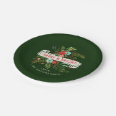 メリー明るいモダンフローラプレート ペーパープレート (アングル)