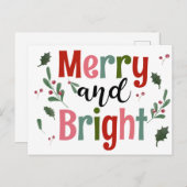 メリー明るいモダンミニマルフローラ車 ポストカード (正面/裏面)