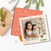 メリー明るいモダン可愛いはっきりしたタイポグラフィ1枚 シーズンカード