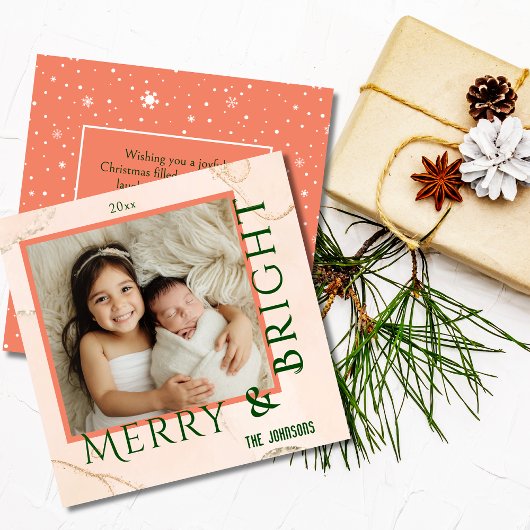 メリー明るいモダン可愛いはっきりしたタイポグラフィ1枚 シーズンカード