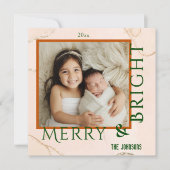 メリー明るいモダン可愛いはっきりしたタイポグラフィ1枚 シーズンカード (正面)