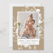 メリー明るいワイルドフラワーシルエットフォトタン シーズンカード (正面)