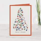 メリー明るいヴィンテージライトオレンジ色の写真 シーズンカード (正面)