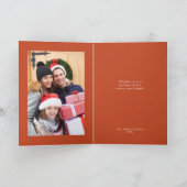 メリー明るいヴィンテージライトオレンジ色の写真 シーズンカード (内部)