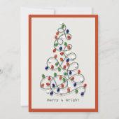 メリー明るいヴィンテージライトオレンジ色の写真 シーズンカード (正面)