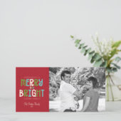 メリー明るい休日のフォトグリーティング シーズンカード (スタンド正面)