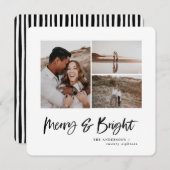 メリー明るい写真数々ののクリスマスカード シーズンカード (正面/裏面)