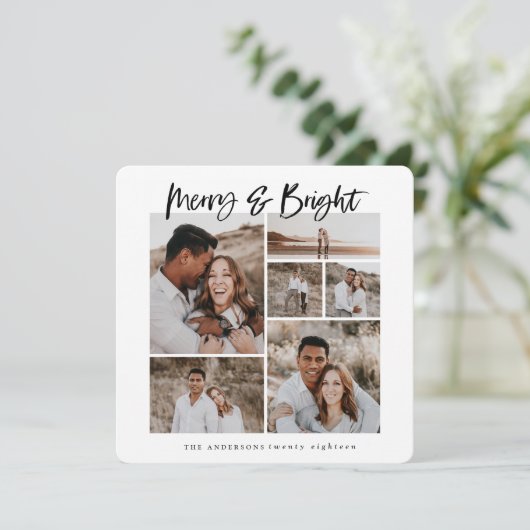 メリー明るい写真数々ののクリスマスカード シーズンカード (スタンド正面)