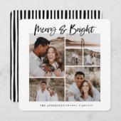 メリー明るい写真数々ののクリスマスカード シーズンカード (正面/裏面)