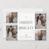 メリー明るい波状モダンミニマル4 Photo Collage シーズンカード (正面)