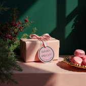 メリー明るい緑モダンピンクレトロ波状フォト フェイバータグ