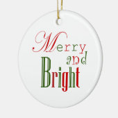 メリー明るい赤い緑 セラミックオーナメント (左)