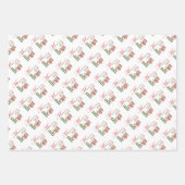 メリー明るい赤い緑 ラッピングペーパーシート (正面)