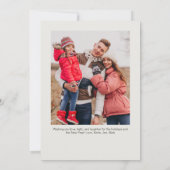 メリー明るい赤モダンミニマルのクリスマス写真 シーズンカード (裏面)