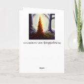 メリー明るい |クリスマスツリーをライトアップ カード (裏面)