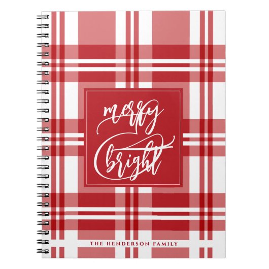 メリー明るい |ファミリ名 |赤い格子縞 ノートブック (正面)