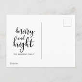 メリー明るい | フォトホリデーカード シーズンポストカード (裏面)